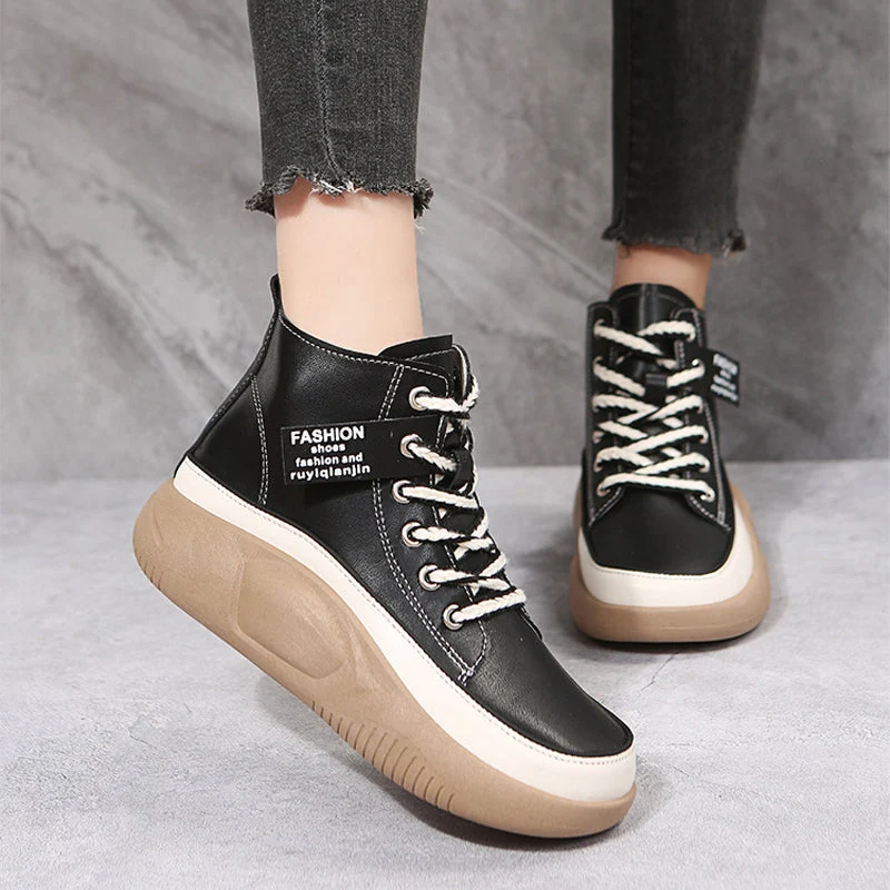 Women's High Top Thick Sole Martin Boots - Image 4
