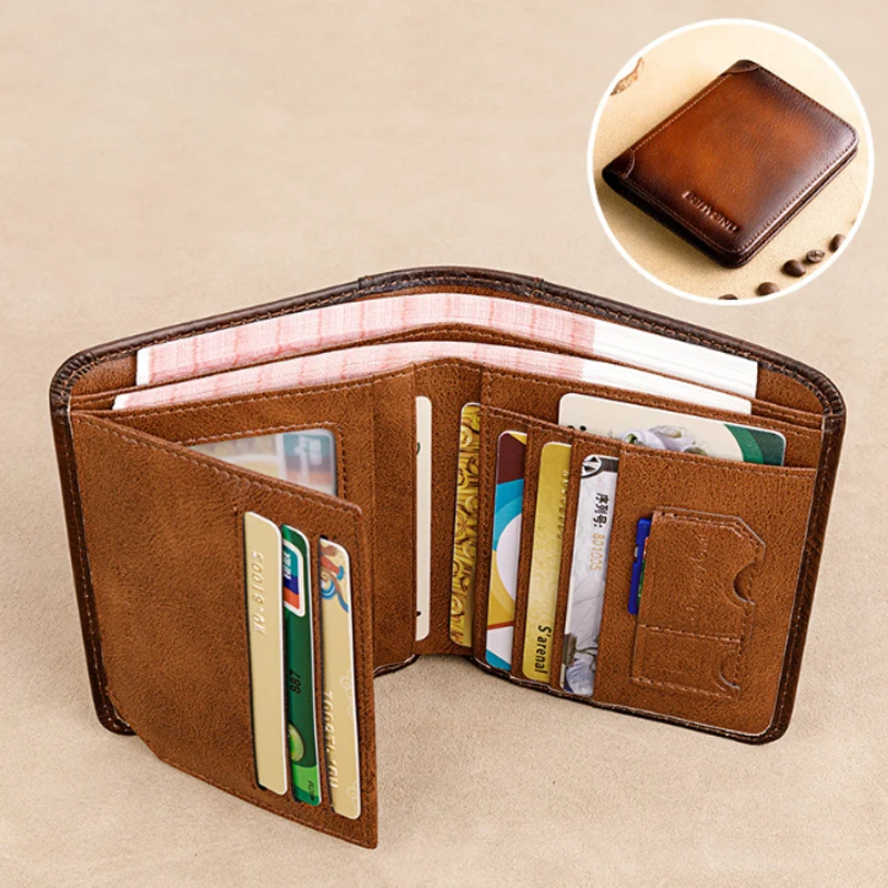 RFID Tri-Fold Retro Wallet - Image 7