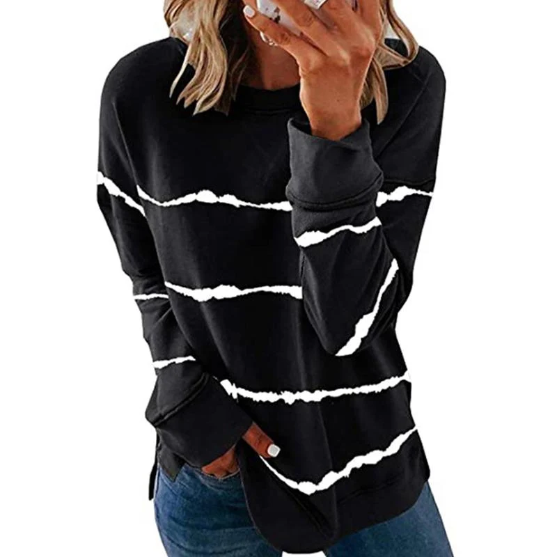 Kvinner Casual Stripe Pullover - Image 5