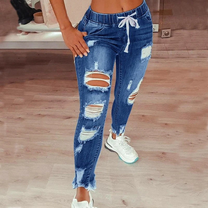 Jeans med høy stretch for kvinner - Image 8