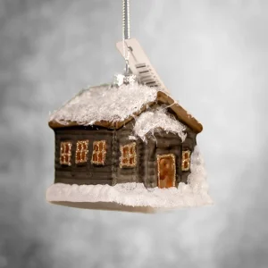 JULETREPYNT Hus med snø på taket